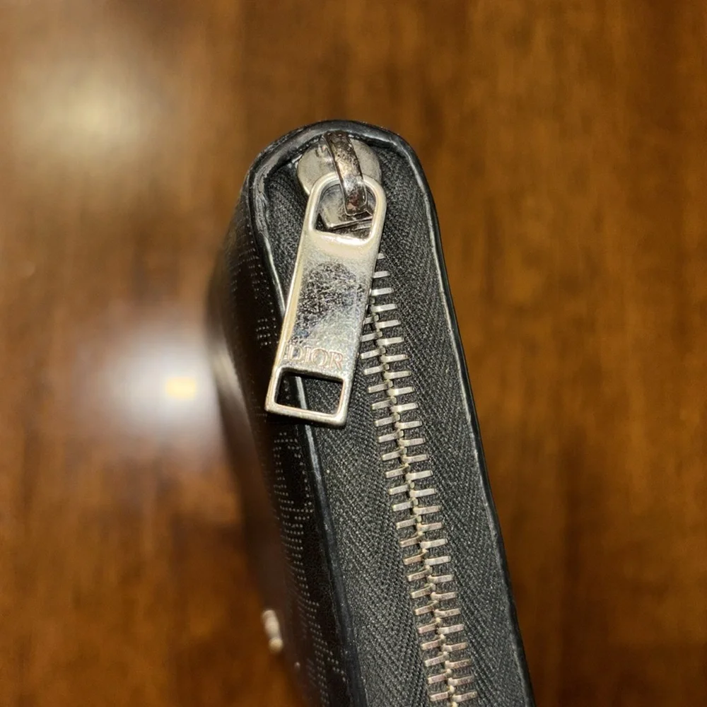CHRISTIAN DIOR Long wallet (with coin pocket) Oblique Galaxy Calf
